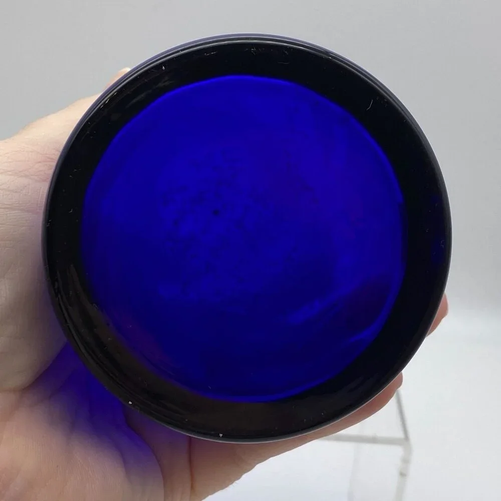 Vintage Bergdala glassworks cobalt blue flower vase‎ Sweden 8